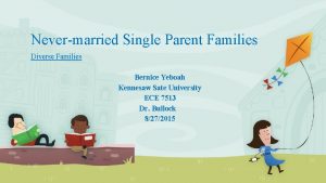 Nevermarried Single Parent Families Diverse Families Bernice Yeboah