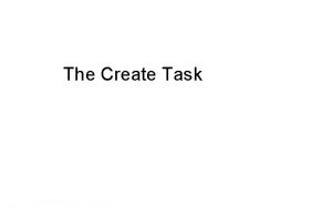 The Create Task Create Task Written in Python