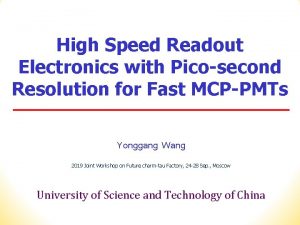 High Speed Readout Electronics with Picosecond Resolution for