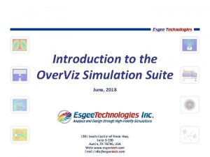 Introduction to the Over Viz Simulation Suite June