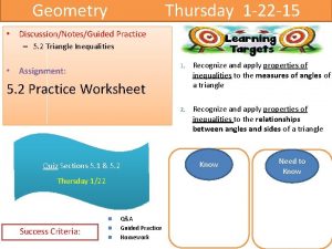 Geometry Thursday 1 22 15 DiscussionNotesGuided Practice 5