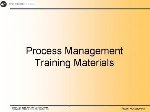 Process Management Training Materials OSSS LSS Black Belt