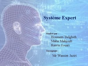 Systme Expert Ralis par Houssem Belghith Maha Mahjoub