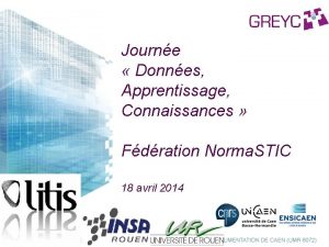 Journe Donnes Apprentissage Connaissances Fdration Norma STIC 18