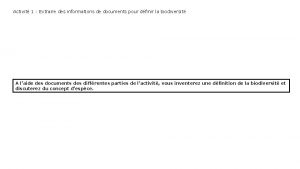 Activit 1 Extraire des informations de documents pour