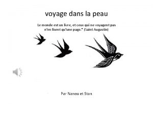 voyage dans la peau Le monde est un