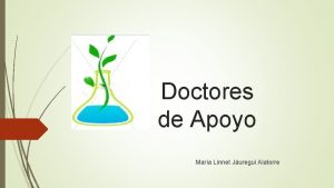 Doctores de Apoyo Mara Linnet Juregui Alatorre Introduccin