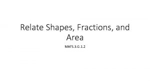 Relate Shapes Fractions and Area MAFS 3 G