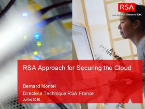 RSA Approach for Securing the Cloud Bernard Montel