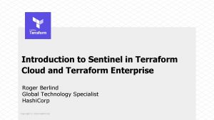 Introduction to Sentinel in Terraform Cloud and Terraform