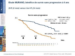 Etude MURANO bnfice de survie sans progression 4