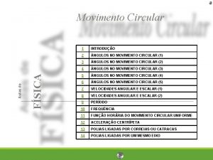 FSICA Aulas de Movimento Circular 1 INTRODUO 2