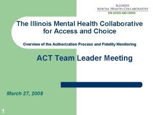 The Illinois Mental Health Collaborative for Access and