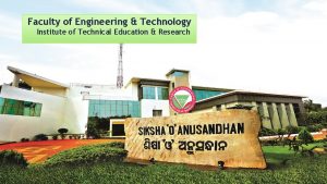 Faculty of Engineering Technology Institute of Technical Education