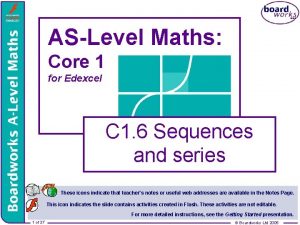 ASLevel Maths Core 1 for Edexcel C 1