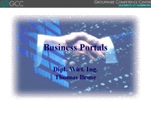 Business Portals Dipl Wirt Ing Thomas Bruse Portale