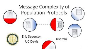 Message Complexity of Population Protocols Eric Severson UC