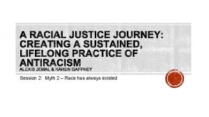 Session 2 Myth 2 Race has always existed Session 2 Myth 2 Race has always existed