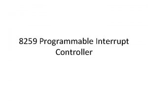 8259 Programmable Interrupt Controller Block Diagram Block Diagram