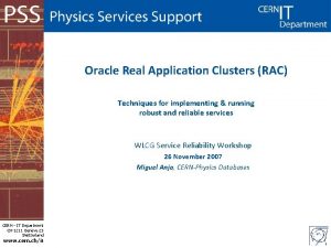 Oracle Real Application Clusters RAC Techniques for implementing
