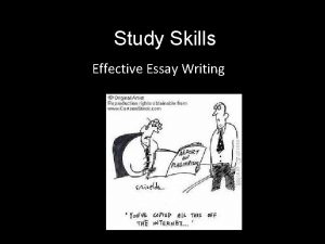 Study Skills Effective Essay Writing An effective introduction