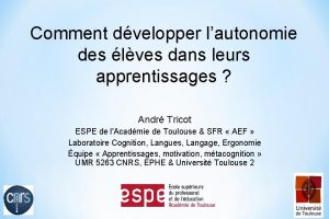 Comment dvelopper lautonomie des lves dans leurs apprentissages