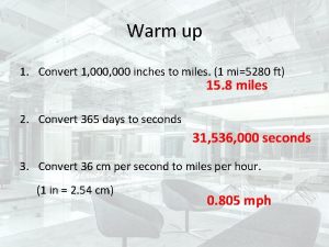 Warm up 1 Convert 1 000 inches to