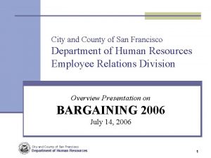 City and County of San Francisco Department of
