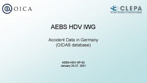 AEBS HDV IWG Accident Data in Germany GIDAS