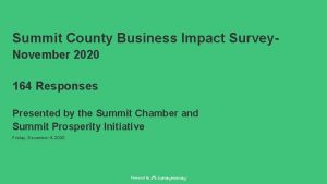 Summit County Business Impact Survey November 2020 164