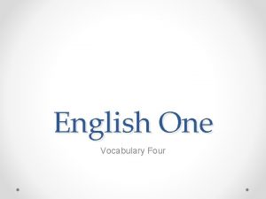 English One Vocabulary Four Adept at Means skilled