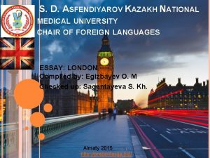 S D ASFENDIYAROV KAZAKH NATIONAL MEDICAL UNIVERSITY CHAIR
