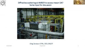 Diffractive scattering at AMBER to access meson DA