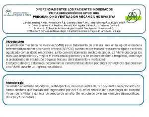 DIFERENCIAS ENTRE LOS PACIENTES INGRESADOS POR AGUDIZACIN DE