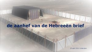 de aanhef van de Hebreen brief 25 april