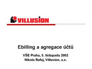 Ebilling a agregace t VE Praha 5 listopadu