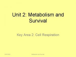 Unit 2 Metabolism and Survival Key Area 2