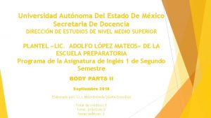 Universidad Autnoma Del Estado De Mxico Secretaria De