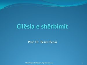 Cilsia e shrbimit Prof Dr Besim Beqaj Marketingu