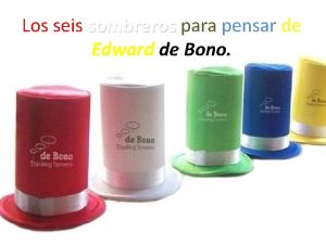 Los seis sombreros para pensar de Edward de