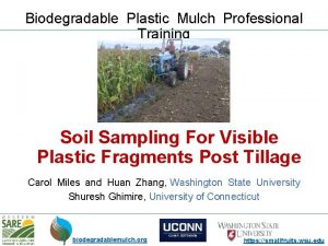 Biodegradable Plastic Mulch Professional Training Soil Sampling For