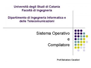 Universit degli Studi di Catania Facolt di Ingegneria