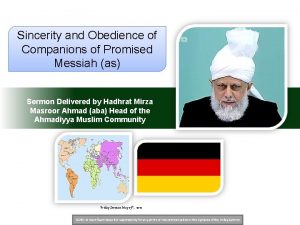 Sincerity and Obedience of Companions of Promised Messiah