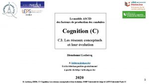 EA 3412 Le modle ASCID des facteurs de