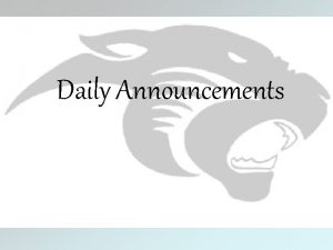 Daily Announcements To GlencoeSilver Lake JuniorSenior High School