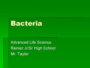 Bacteria Advanced Life Science Rainier JrSr High School