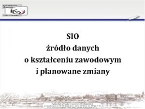 SIO rdo danych o ksztaceniu zawodowym i planowane