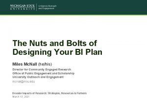 The Nuts and Bolts of Designing Your BI