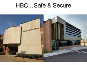 HBCSafe Secure Security l l l Outside entrances