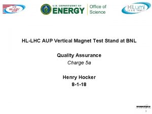 HLLHC AUP Vertical Magnet Test Stand at BNL